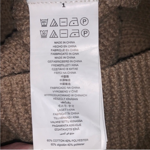 Michael Kors Waffle Knit Sweater Camel Cowl Neck - Picture 7 of 11